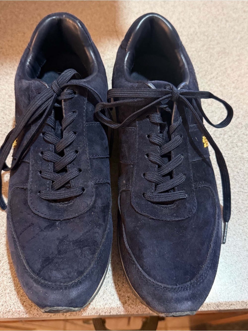 Ralph Lauren Women’s Navy Suede Athletic Sneakers Size 8